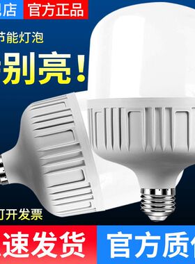 led灯泡特亮节能灯e27螺口球泡灯家用黄光护眼灯白光商用工厂照明