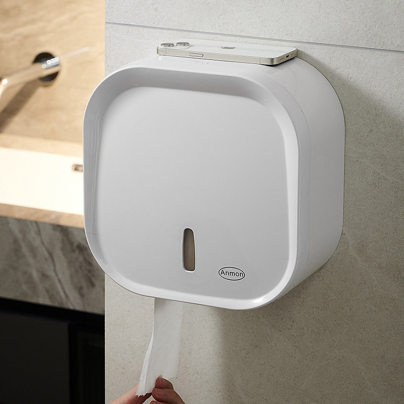 酒店卫生间大卷纸架免打孔大盘纸架厕所大卷筒纸架大卷纸盒