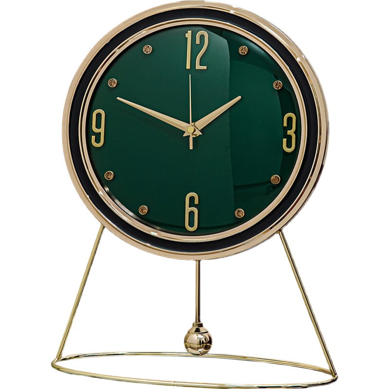 欧式现代轻奢装饰座钟时尚家用客厅坐钟台式简约钟表桌面台钟摆件