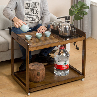 可移动茶几桌茶车小茶台实木泡茶桌阳台功夫茶桌茶具套装一体家用