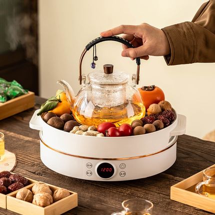 电陶炉煮茶器2024新款网红全套家用室内玻璃烧水养生壶办公室喝茶