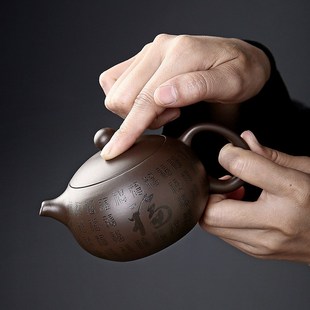手工家用西施壶泡茶壶单壶大容量功夫茶具高档礼品 原矿紫砂壶中式