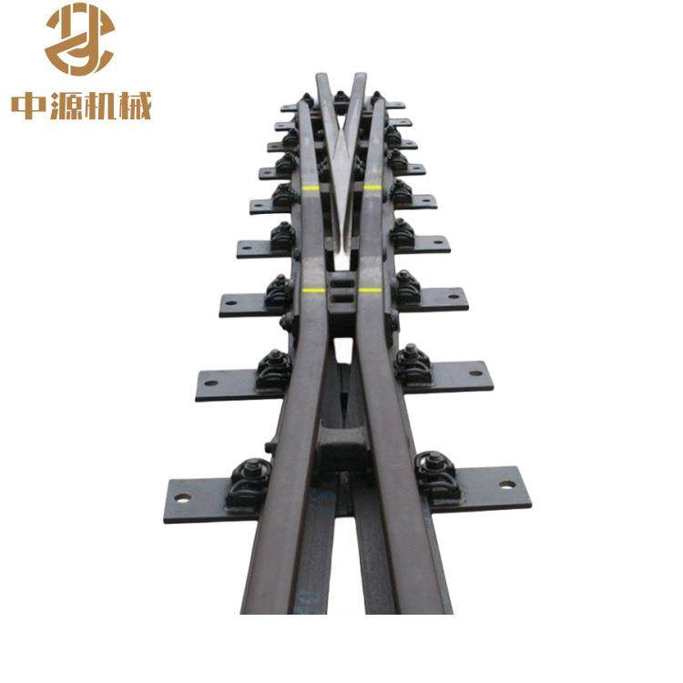 DK630-2-4矿用单开道岔厂家30kg钢轨机芯四孔尖轨间隔铁