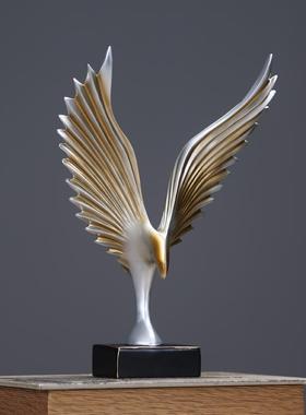 大鹏展翅创意艺术摆件现代简约家居饰品高档客厅办公室酒柜书柜