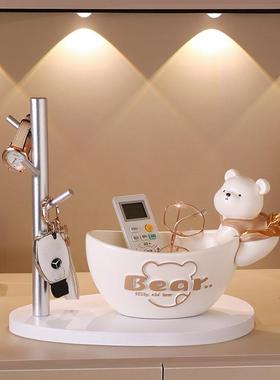 招财猫摆件入户门玄关钥匙收纳客厅电视柜鞋柜装饰品乔迁新居礼品