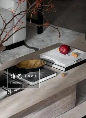 样板间真书高档装饰艺术画册客厅书房书架书桌面仿真书道具书摆件