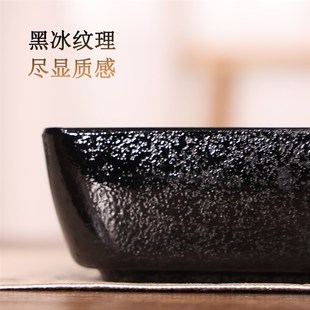 电木储水茶盘客厅家用小型干泡台功夫茶具方形沥水茶托盘 2025新款