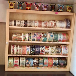 木质和纸胶带柜展示收纳盒四层五层墨水颜料架手帐分装定制包邮