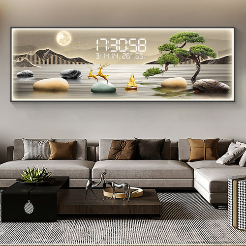 福禄钟表挂钟客厅装饰画轻奢高档