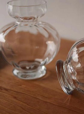 一件代发欧式简约透明玻璃花瓶摆件客厅插花家居水培鲜花干花