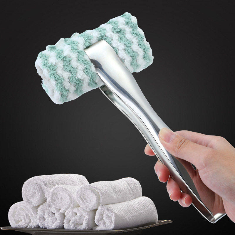 不锈钢毛巾夹酒店餐厅专用夹加厚304食品夹冰夹面包夹子厂家直批