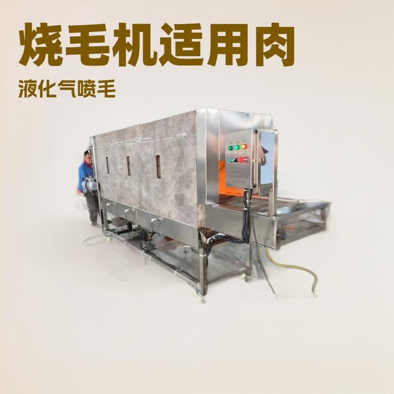 自动输送猪蹄燃气烤毛机 全毛羊蹄除腥除毛设备 牛蹄液化气燎毛机