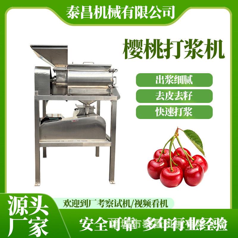樱桃去籽打果浆机樱桃酒加工设备桑葚子取汁机樱桃去核打浆设备
