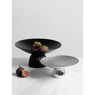 范琦新中式覆古金属水果盘糖果盘装饰轻奢高端客厅咖啡桌桌面水果