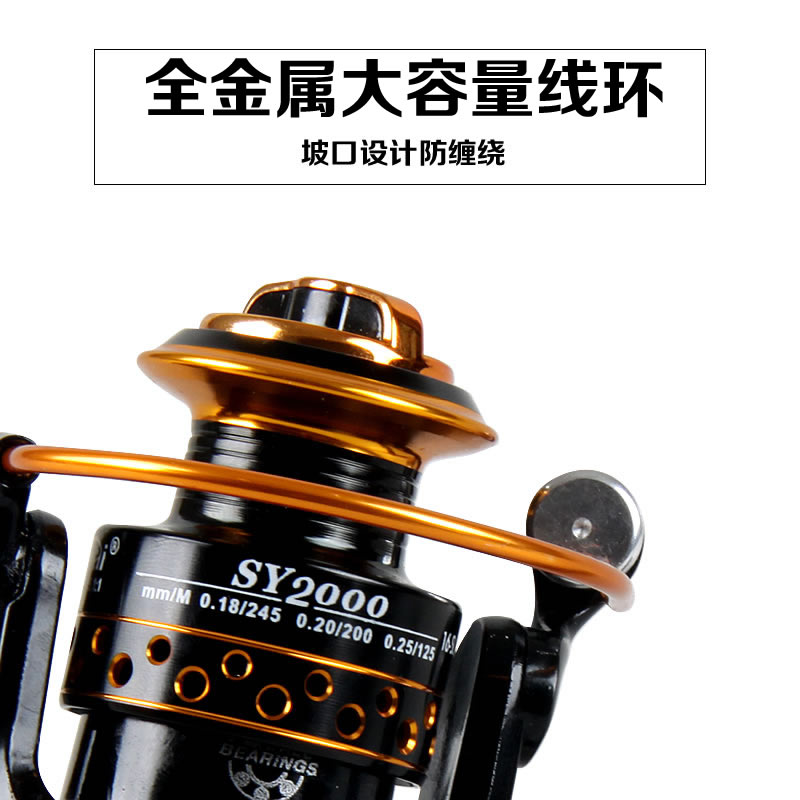 渔轮金属轴承 远投鱼轮海竿轮矶钓路亚纺车轮前卸力鱼线轮海竿