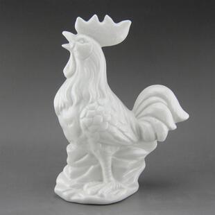 大公鸡摆件 风水鸡瓷器 白色生肖鸡12十二生肖鸡摆设工艺品陶瓷鸡