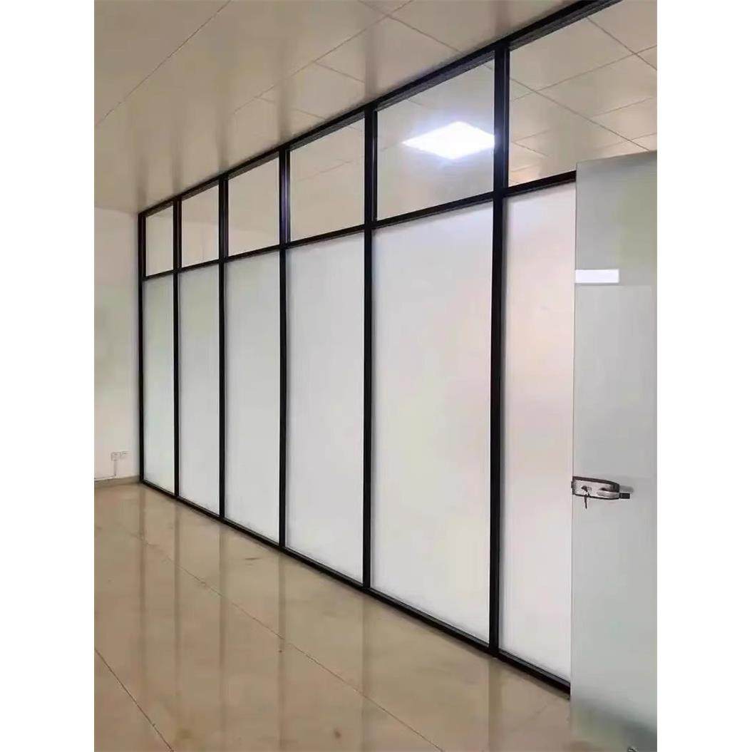 办公室玻璃隔断墙装修铝合金钢化双层百叶隔间隔音磨砂屏风高隔断