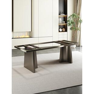 高端奢石餐桌腿金属桌腿支架大理石茶桌底座不锈钢桌脚岩板桌子腿