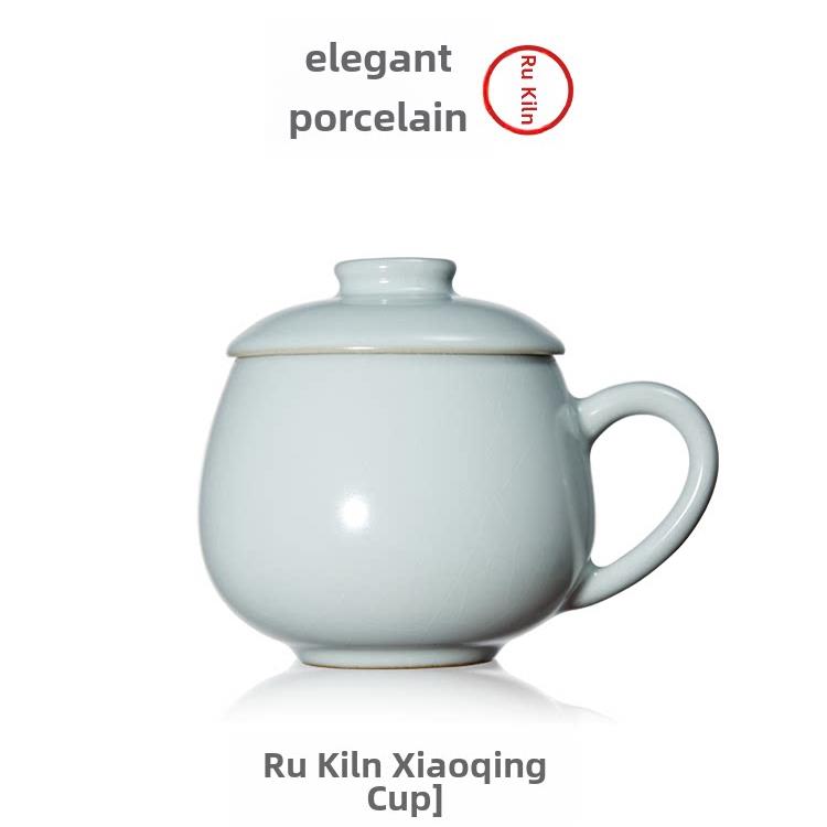 雅慈茶杯陶瓷杯办公室汝窑办公室杯汝瓷茶杯高端个人小绿杯