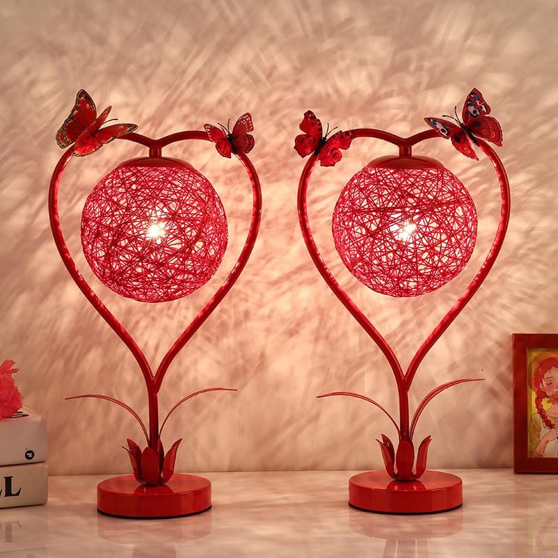 红色结婚台灯新娘陪嫁灯长明灯婚庆送礼卧室床头创意新人礼物红灯