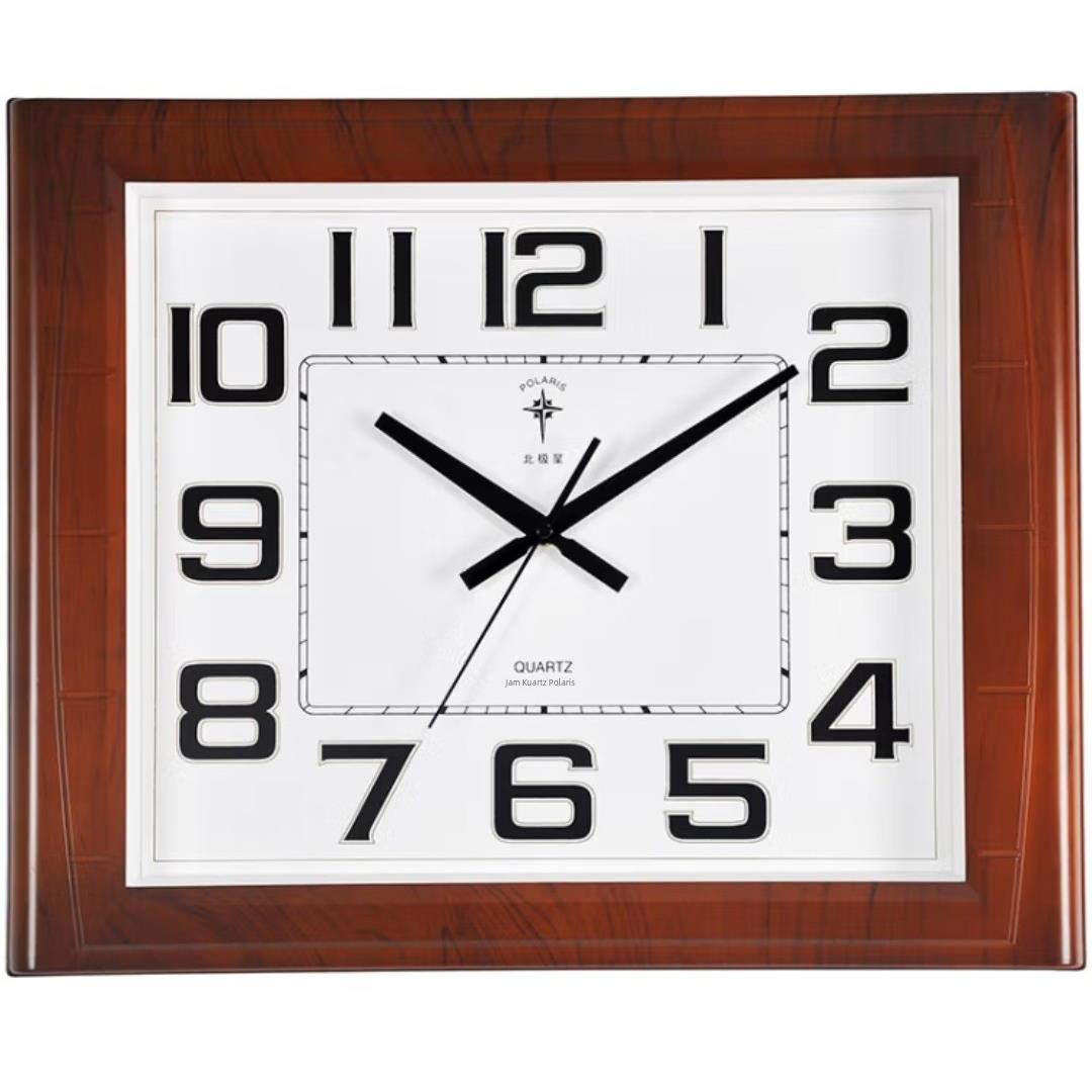 北极星6811 挂钟6812客厅钟表方形万年历石英钟经典日历时钟挂表