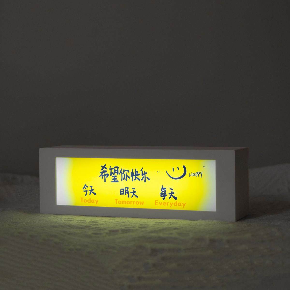 祝你每天开 心快乐小夜灯书桌摆件卧室床头伴睡拍拍灯送人生日礼,家装灯饰光源,小夜灯,淘宝优惠券,粉丝福利购,淘宝优惠卷