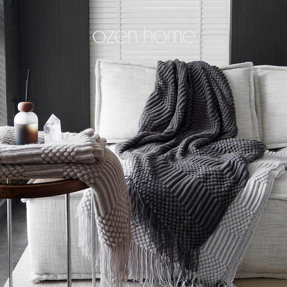 北欧纯色泡泡毛线毯搭毯空调毯沙发毯床尾毯春夏午睡毯样板房包邮,床上用品,休闲毯/毛毯/绒毯,淘宝优惠券,粉丝福利购,淘宝优惠卷