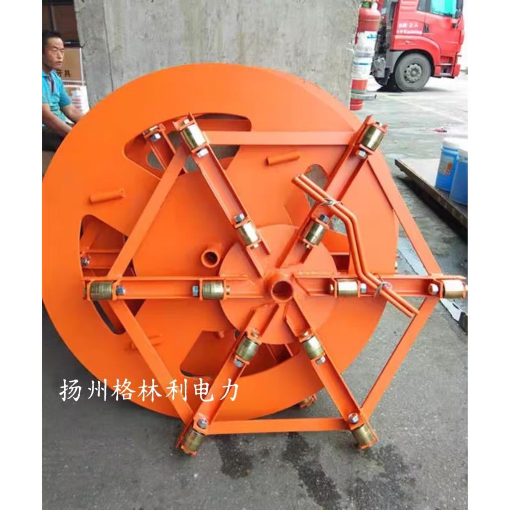 加厚型槽钢电缆卧式放线 线盘导线 线光缆双板落地放线 线圆盘带