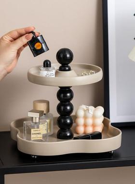入户玄关装饰摆件现代简约高级进门桌面收纳架钥匙香水眼镜小托盘
