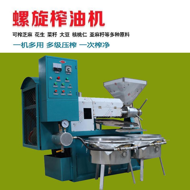 中小型螺旋榨油机全自动花生胡麻菜籽核桃山茶籽榨油机两相电商用