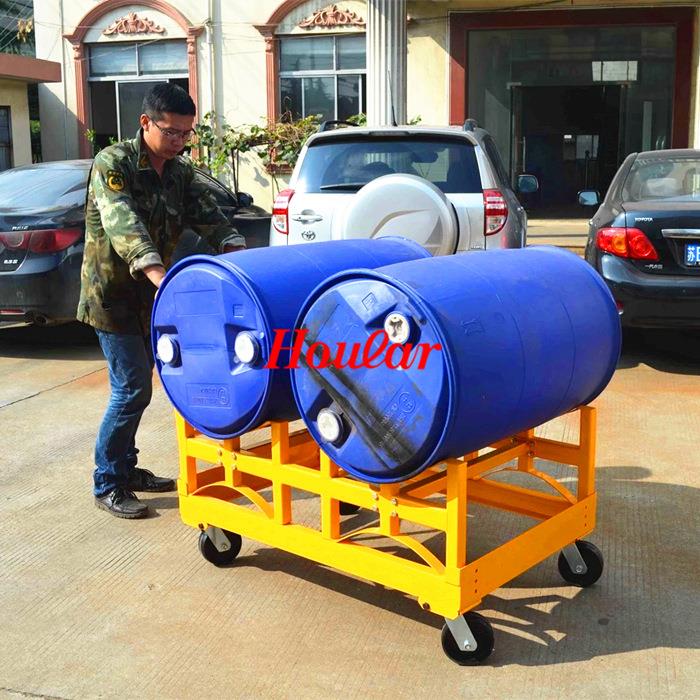 特惠三油桶支架手推车DR-CART--HLK双油桶支架移动堆放小车
