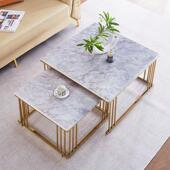 轻奢小户型家用小方桌商务接待洽谈方形茶几公寓酒店子母茶几