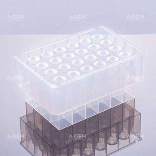 科研 爱津现货 24方孔板锥底V底15ml 两层深孔板 实验室耗材