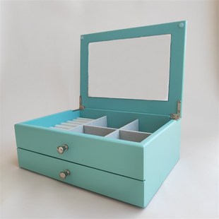 蒂芙蓝首饰盒 饰品包装欧式多格收纳大容量R小巧精巧简约网红