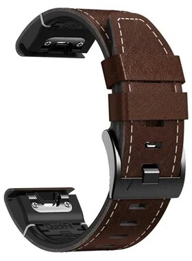 26mm 22mm白色车线硅胶贴皮快拆表带适用佳明Fenix 7X 7ProY 6Epi