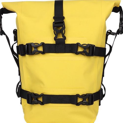 摩托车护杠包黑色pvc防水户外B包机车骑行装备反光大容量车边包