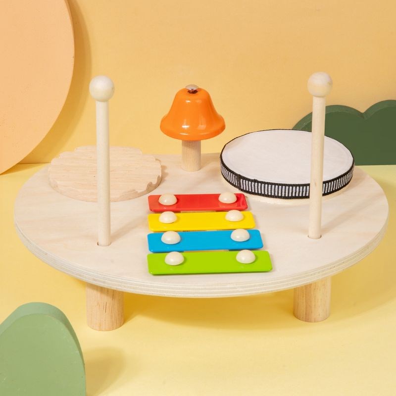 儿童多功能敲打八音琴p架子鼓动手动脑打击乐器组合幼儿园音乐启