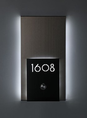 酒店发光电子门牌宾馆房间号标z志牌电子门显带灯 酒店民宿号码牌