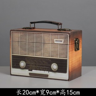 欧式复古宝箱海盗财宝箱道具做旧防尘收H纳盒木质盒藏宝箱拍摄摆