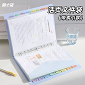 嗨士袋 双面插页索引活页文件袋试卷整理夹分类资料册文件夹加厚A4学习资料袋透明插页办公合同收纳袋孕检册
