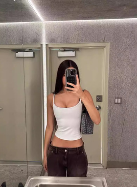 现货Tankair美式辣妹纯欲性感弹力小吊带背心健身运动亲肤软糯夏