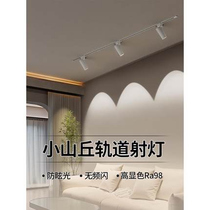 轨道灯射灯明装小山丘家用客厅磁吸2024新款导轨led灯长条氛围灯
