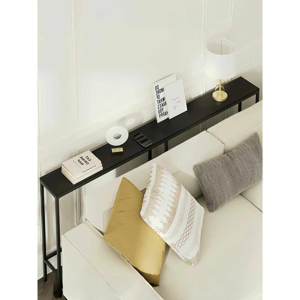 沙发后靠背柜落地靠墙置物架床边实木收纳背几极窄床头夹缝长条桌