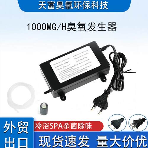 1000mg臭氧产生器冷浴SPA杀菌除味外贸出口跨境水处理臭氧消毒机