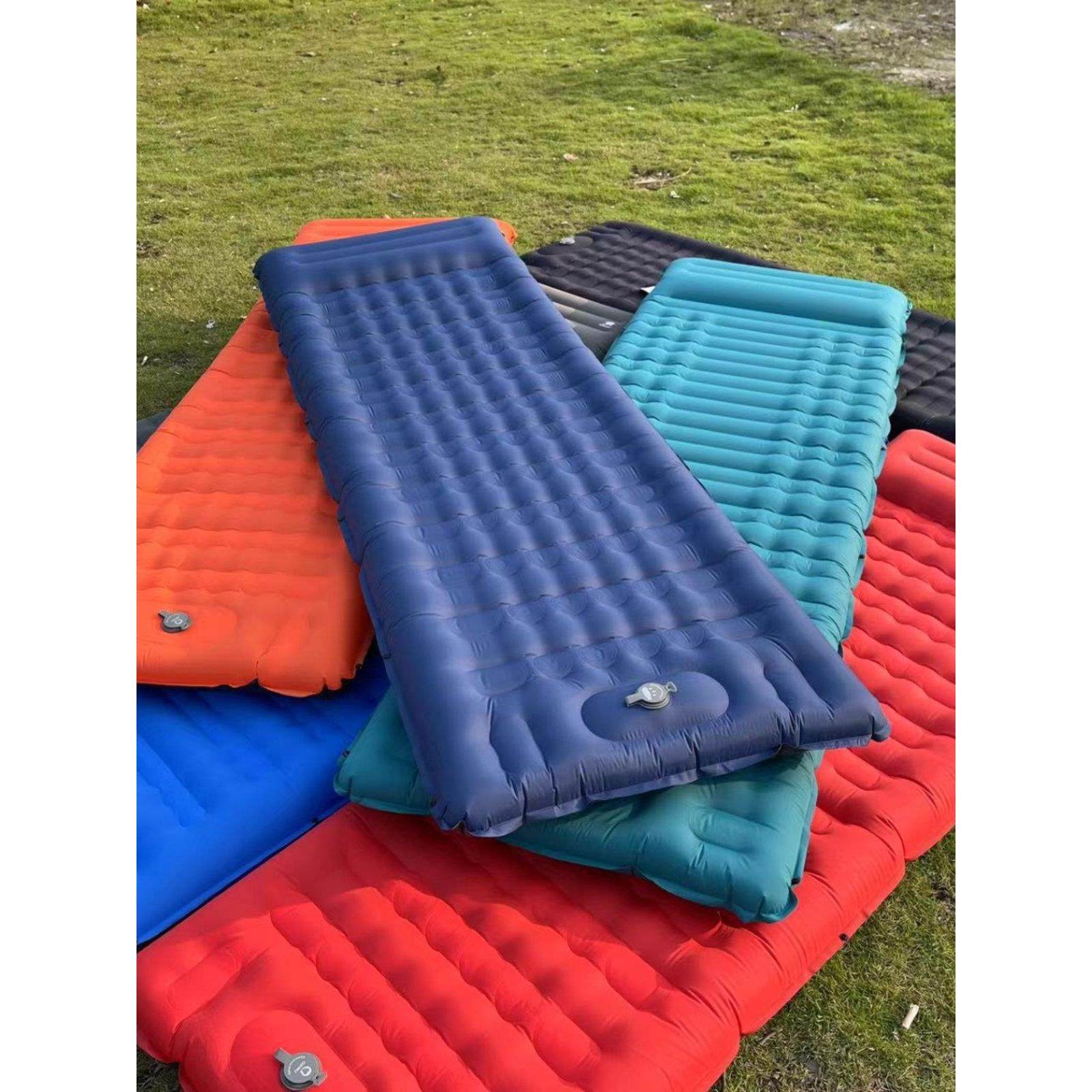 脚踏式自动充气床垫户外露营便携易收纳家用车载单双人打地铺睡垫