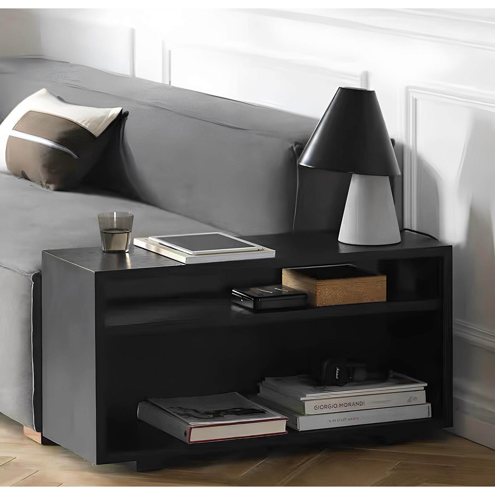 北欧实木沙发边柜侧边几意式极简小户型客厅窄角几卧室床头边桌子