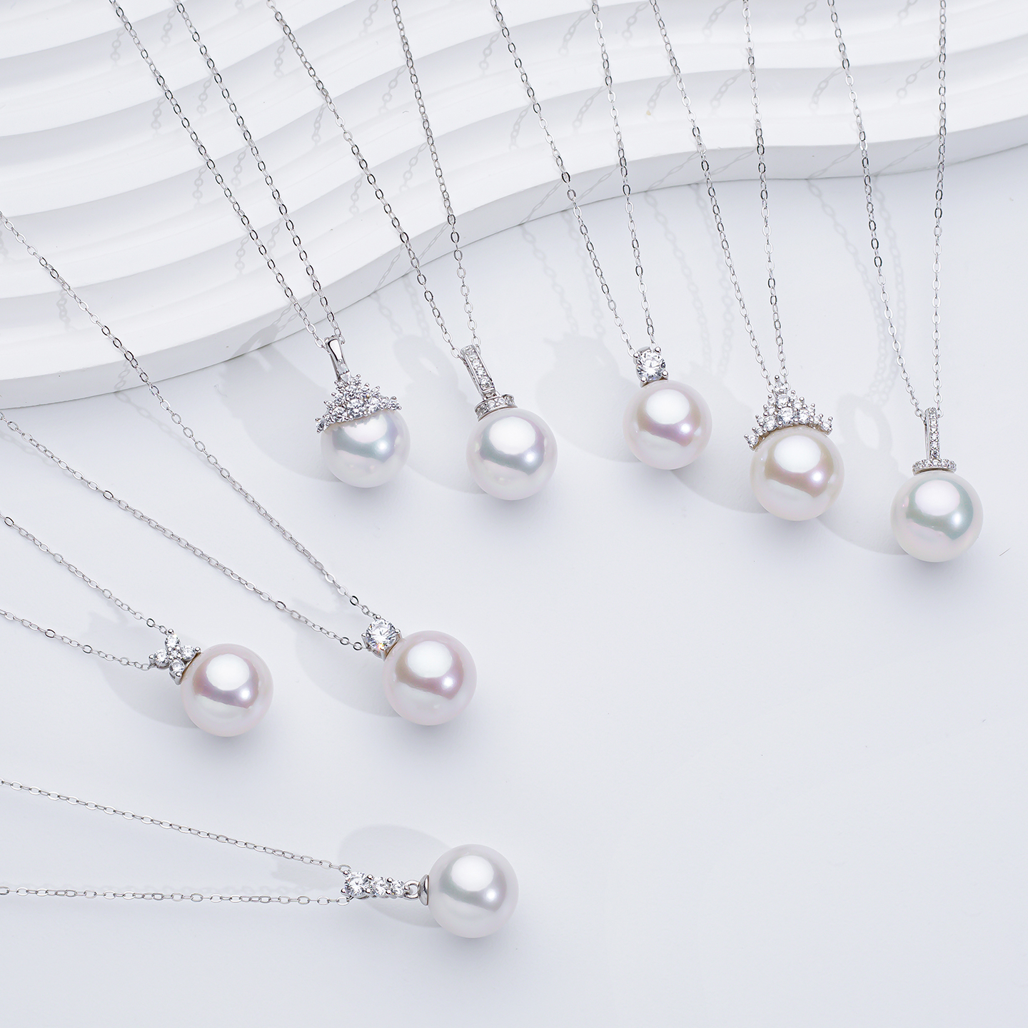 天然真珍珠吊坠项链女