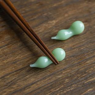 饰餐具 曼叙葫芦琉璃筷子架托两用家居创意筷架筷托客厅餐桌摆件装