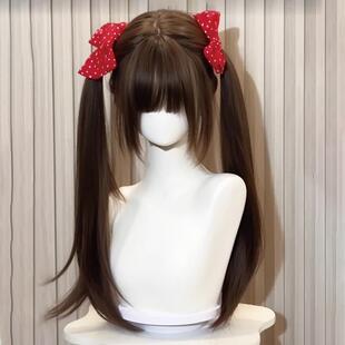 假发女长发网红Lolita长直发双马尾黑长直日系少萝jk整顶全头套式