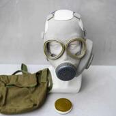 70年代老货库存新65式 防毒面具对越自卫面罩防沙防尘军迷收藏装 饰